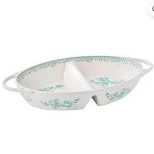💕 2025 The Pioneer Woman Agatha Green Floral Divided Serving Dish
